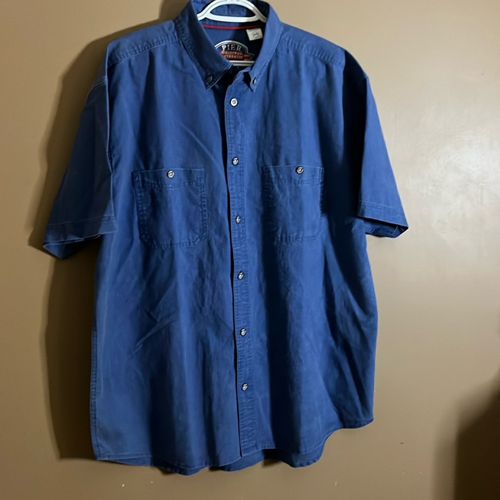 😄90’s light denim shirt cotton oversized. B7